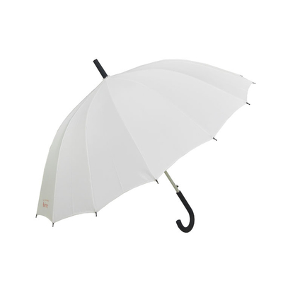 16 πλευρών αυτόματη ανοικτή μακριά ομπρέλα ραβδιών χρώματος ομπρελών άσπρη
