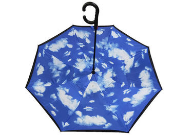 8 Pongee 190T επιτροπής Windproof ομπρέλα για το πλαίσιο πλευρών φίμπεργκλας λαβών αυτοκινήτων