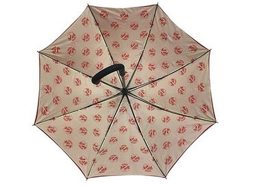 Κόκκινη Pongee ομπρέλα γκολφ αέρα ανθεκτική με την πλήρη εκτύπωση επιτροπής εσωτερικών