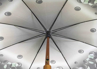 UV ομπρέλα ραβδιών προστασίας ξύλινη, κλασική ξύλινη λαβή ομπρελών