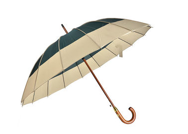 Αυτόματες προωθητικές ομπρέλες συνήθειας 16 πλευρά 25 ίντσες ξύλινων άξονων