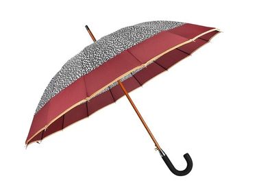 Αυτόματες προωθητικές ομπρέλες συνήθειας 16 πλευρά 25 ίντσες ξύλινων άξονων