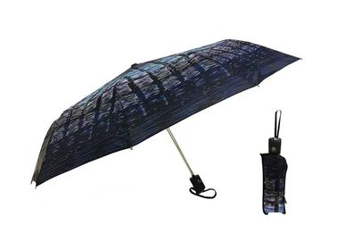 Ανθεκτική αυτόματη ομπρέλα ταξιδιού αέρα επιχειρησιακός συμπαγής 3 πτυχές πτυσσόμενος 21 ίντσας 8k