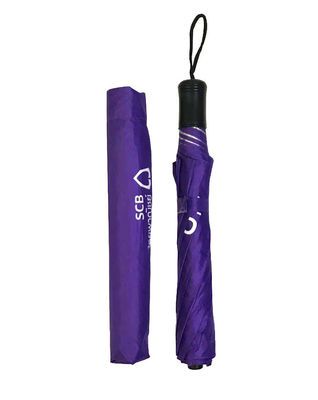 Χονδρική SilkLogo πλαστική ευθεία ομπρέλα 2 πτυχών λαβών συμπαγής
