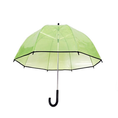 Ευθεία ομπρέλα θόλων σημείου εισόδου διαφανής με τη λαβή μορφής J