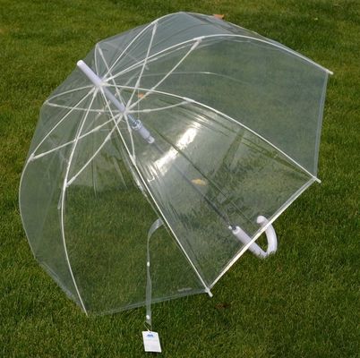 Αδιάβροχη λαβή 8mm J διαφανής ομπρέλα βροχής άξονων μετάλλων