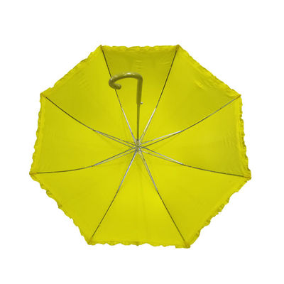 Ruffle γυναικών Hem στην ευθεία ομπρέλα πολυεστέρα 190T