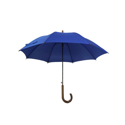 Προωθητική ευθεία ομπρέλα 23 πλευρών μετάλλων εκτύπωσης λαβών καμπυλών μπλε ίντσας 8K