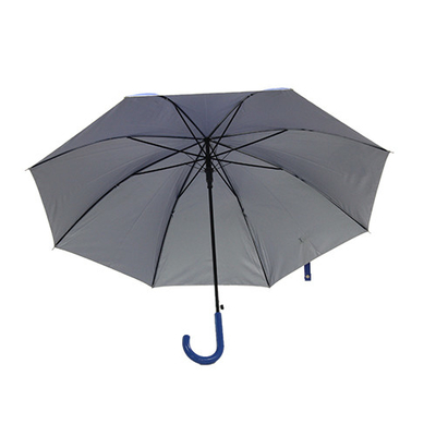 Pongee επιστρώματος χρώματος συνήθειας UV ομπρέλα υφάσματος με τη λαβή J