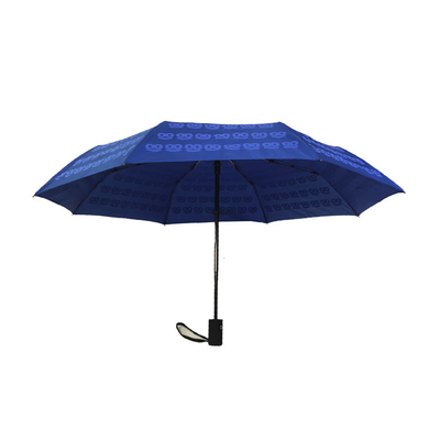 3 αυτόματη ανοικτή στενή Windproof ομπρέλα θαλάσσης πτυχών με την εκτύπωση χρώματος