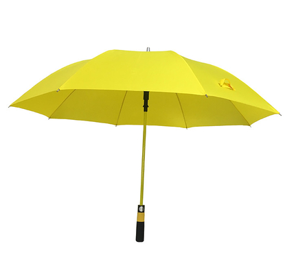 Κίτρινη Pongee άξονων φίμπεργκλας χρώματος μεγάλη ομπρέλα γκολφ μεγέθους για τα άτομα