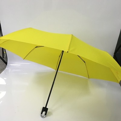 Windproof πτυσσόμενη Pongee 190T ομπρέλα κλειδαριών υφάσματος