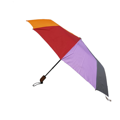 Συμπαγείς κυρίες πολυεστέρα 190T χρώματος ουράνιων τόξων BSCI που διπλώνουν τις ομπρέλες για το ταξίδι