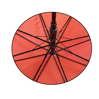 Pongee RPET διάμετρος 105CM ομπρελών λογότυπων συνήθειας με την πλαστική λαβή J