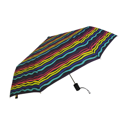 Windproof διπλώνοντας ομπρέλα 3 ουράνιων τόξων 21in για το ταξίδι