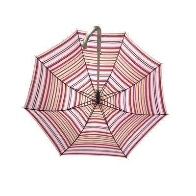 23 Pongee ίντσας ψηφιακή ομπρέλα λωρίδων εκτύπωσης υφάσματος για τις κυρίες