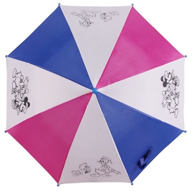 Στερεό Pongee 8mm χρώματος χειρωνακτική ανοικτή ομπρέλα παιδιών άξονων μετάλλων