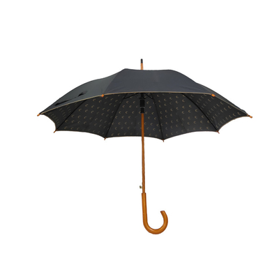 Αυτόματη ανοικτή ευθεία ξύλινη Sunshade λαβών ομπρέλα με την εκτύπωση μεταφοράς θερμότητας