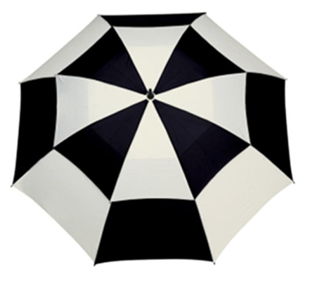 Διπλή ομπρέλα γκολφ στρώματος Windproof αυτόματη ανοικτή ευθεία με το προσαρμοσμένο λογότυπο