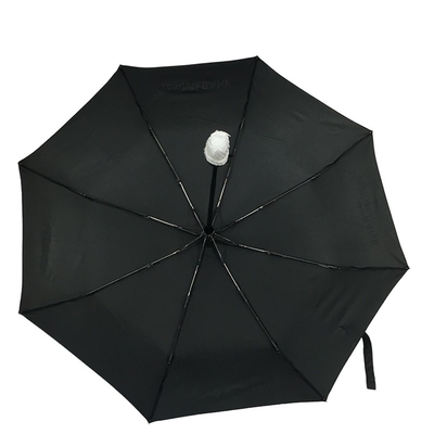Windproof διπλό μαύρο χρώμα Dia 95cm ομπρελών πλευρών φίμπεργκλας