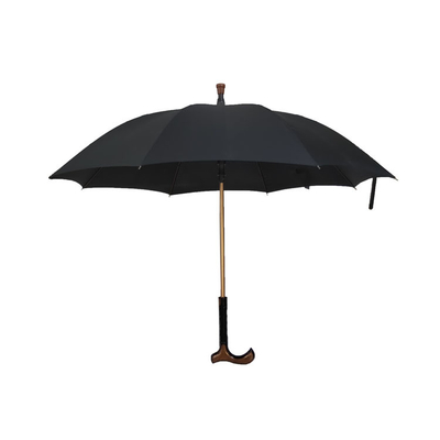 Χρυσή ομπρέλα ραβδιών περπατήματος πλαισίων αυτόματη ανοικτή αδιάβροχη