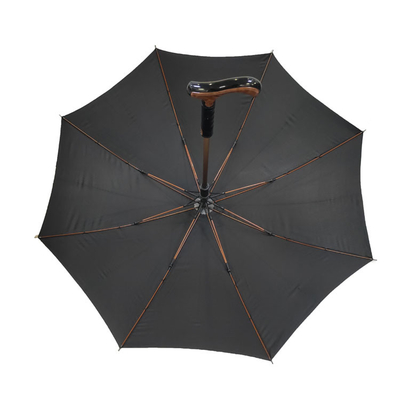 Χρυσή ομπρέλα ραβδιών περπατήματος πλαισίων αυτόματη ανοικτή αδιάβροχη