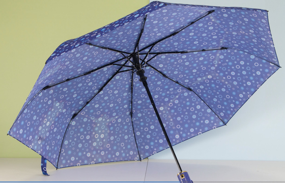 μεταλλικός άξονας Γυναικεία ομπρέλα 3 πτυχών με ψηφιακή εκτύπωση