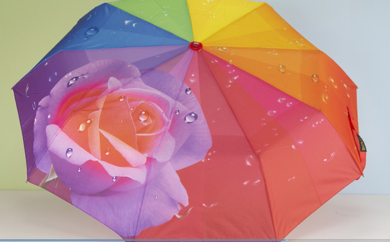 Αυτόματο άνοιγμα κλείσιμο 3 αναδιπλούμενη αντιανεμική πλαστική λαβή ομπρέλας