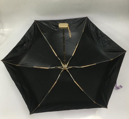 Γυναικεία ομπρέλα τσέπης μικρού μεγέθους 5 διπλών με μαύρη επίστρωση εσωτερικά