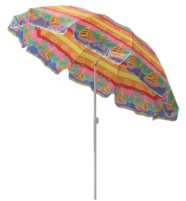 42 ίντσες Streerable Metal Beach Umbrella με UPF 50 Προστασία με 210T υφασμάτινο oxford