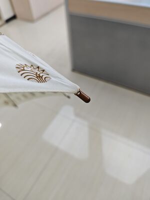 Αυτόματη ομπρέλα 23 ιντσών με άνοιγμα, με βαμβακερό λινό και νευρώσεις από fiberglass για κομψή προστασία από τη βροχή