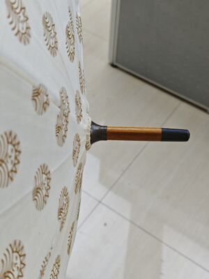 Αυτόματη ομπρέλα 23 ιντσών με άνοιγμα, με βαμβακερό λινό και νευρώσεις από fiberglass για κομψή προστασία από τη βροχή