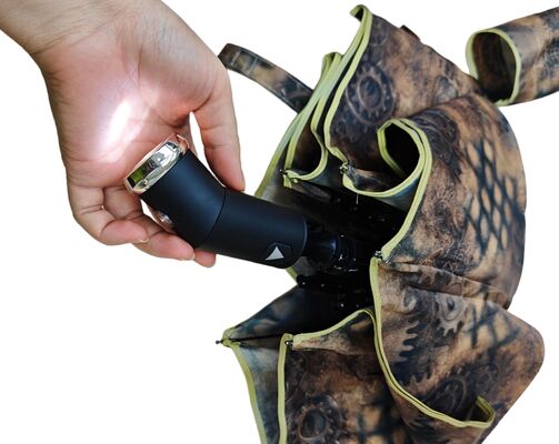 Φωτισμένη με LED ομπρέλα ασφαλείας αυτόματου ανοίγματος/κλεισίματος με ανακλαστική λωρίδα για νυχτερινή ορατότητα