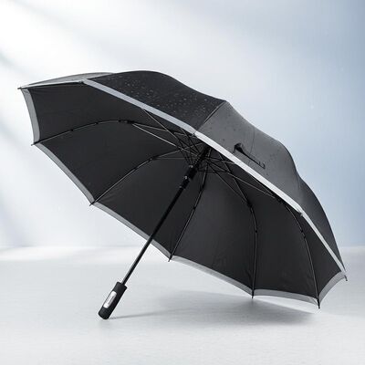 Μεγάλη Αυτόματη Ομπρέλα Ταξιδίου με Διάμετρο Ανοίγματος 105cm, Μπανέλες από Fiberglass και Ανακλαστικό Περίγραμμα