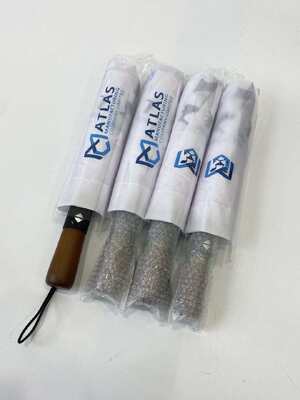 Γεμάτη από ξύλινη λαβή ομπρέλα 23 ίντσες ελαφριά 3πλούτη ομπρέλα