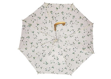 Μικρή τυπωμένη ευθεία ομπρέλα ραβδιών κόκκαλων ξύλινη, γυναικεία αυτόματη ομπρέλα