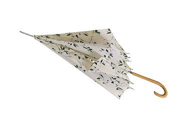 Μικρή τυπωμένη ευθεία ομπρέλα ραβδιών κόκκαλων ξύλινη, γυναικεία αυτόματη ομπρέλα
