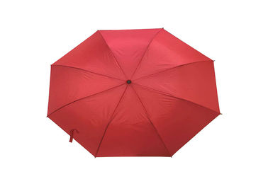 Κόκκινη Windproof πτυσσόμενη ομπρέλα 27 ισχυρός εύρωστος ίντσας για το θυελλώδη καιρό