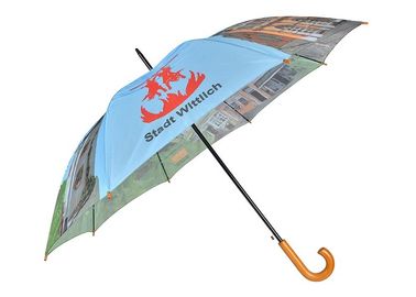 Διάμετρος 120CM προωθητικές τυπωμένες ομπρέλες, σταθερή ομπρέλα γκολφ πιασιμάτων μεγάλη