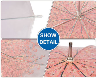 Υπαίθρια συμπαγής διαφανής βροχής λαβή γάντζων ομπρελών χρωματισμένη πλαστικό