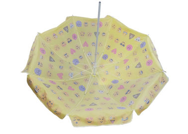 Συμπαγής μεγάλη προωθητική κίτρινη ομπρέλα παραλιών, εξατομικευμένη ομπρέλα παραλιών