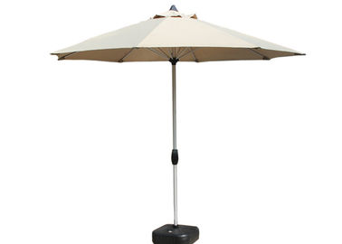Εμπορική βαρέων καθηκόντων ξύλινη UV ομπρέλα 3.00mm παραλιών χειρωνακτικός ανοικτός στενός πλευρών