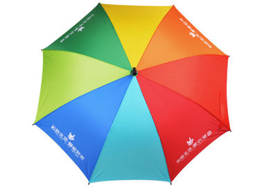 Εξατομικευμένος ελαφρύς συμπαγής ισχυρός εύρωστος χρώματος ουράνιων τόξων ομπρελών γκολφ