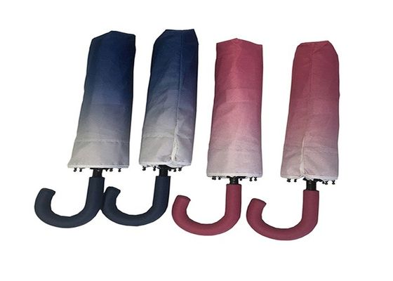 3 χειρωνακτικών ανοικτών J πτυχές ομπρελών λαβών με την εκτύπωση μεταφοράς θερμότητας