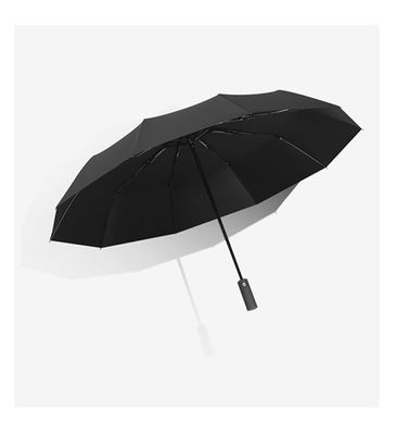 Pongee αδιάβροχο στερεό χρώμα 3 υφάσματος πτυσσόμενη ομπρέλα
