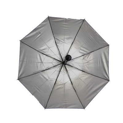 Ντυμένη η ασήμι διάμετρος 98cm εγχειρίδιο ανοίγει την πτυσσόμενη ομπρέλα 2
