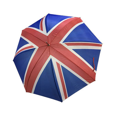 Βρετανικού τυπωμένες σημαία πολυεστέρα ομπρέλες γκολφ υφάσματος προωθητικές