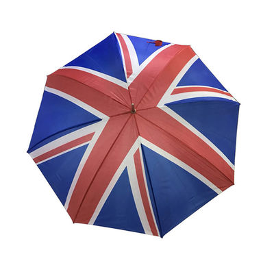 Βρετανικού τυπωμένες σημαία πολυεστέρα ομπρέλες γκολφ υφάσματος προωθητικές
