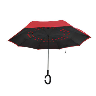 Το διπλό στρώμα αντέστρεψε την άθραυστη ομπρέλα θύελλας με τη λαβή γάντζων Γ