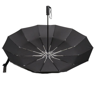 12 επιχειρησιακό Pongee επιτροπών κάλυψη ομπρέλα τριών πτυχών αυτόματη